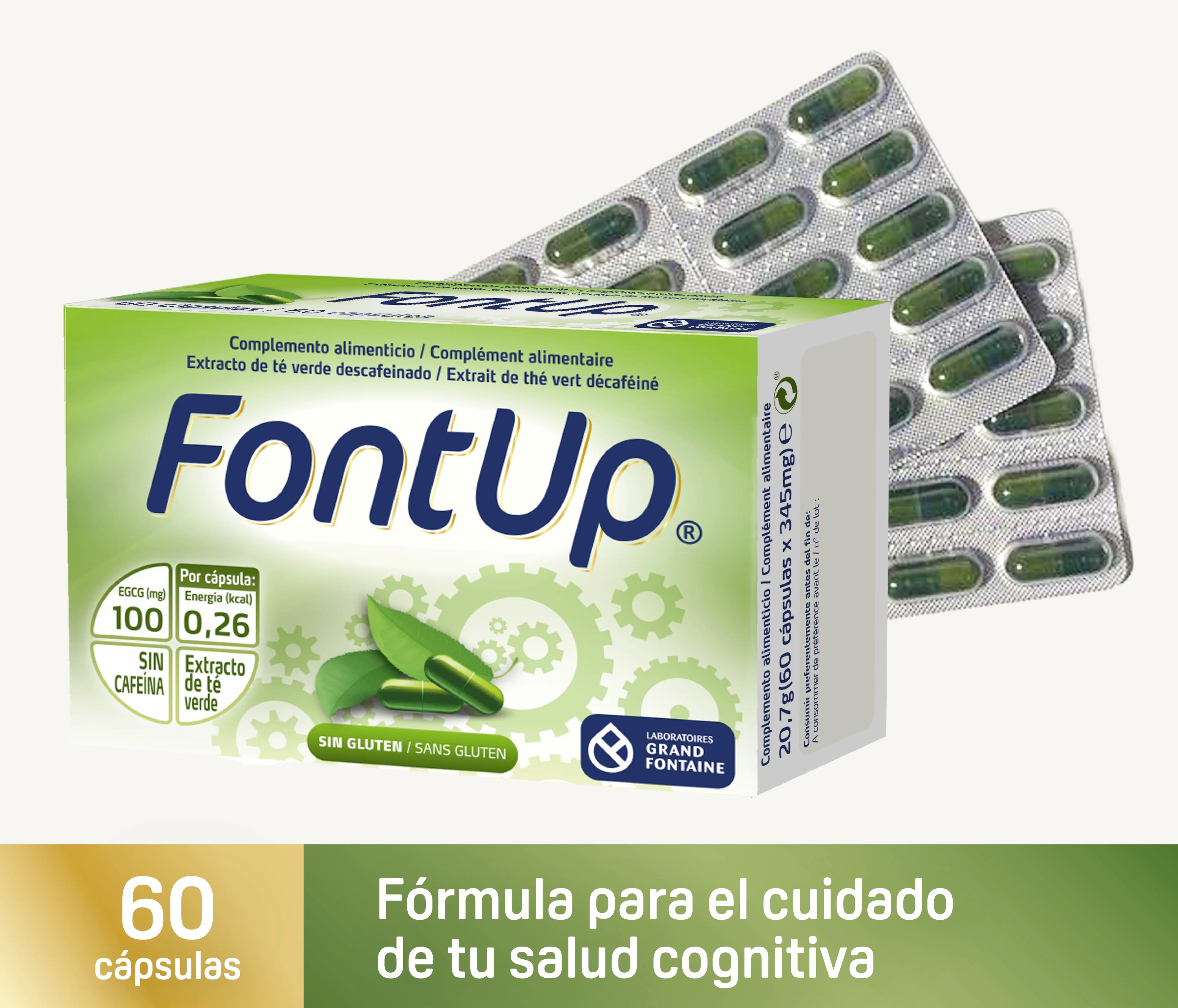 Cuidado de la salud cognitiva, fontup capsulas, 60 capsulas